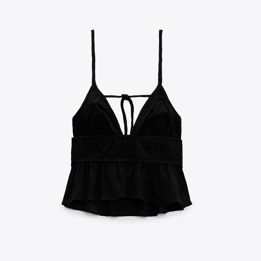 Size XL | Zara | NWT Black Tank Open Back